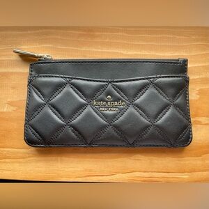 Kate Spade Briar Lane Quilted Large Slim Card Holder - Black